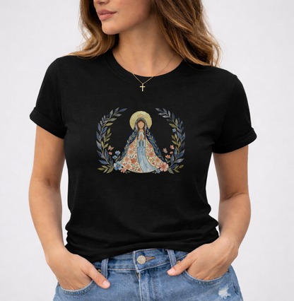 Camiseta Virgem Maria Aquarela