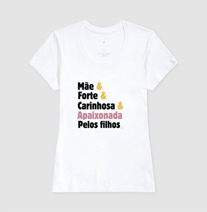 Camiseta Personalizada - Mãe apaixonada pelos filhos