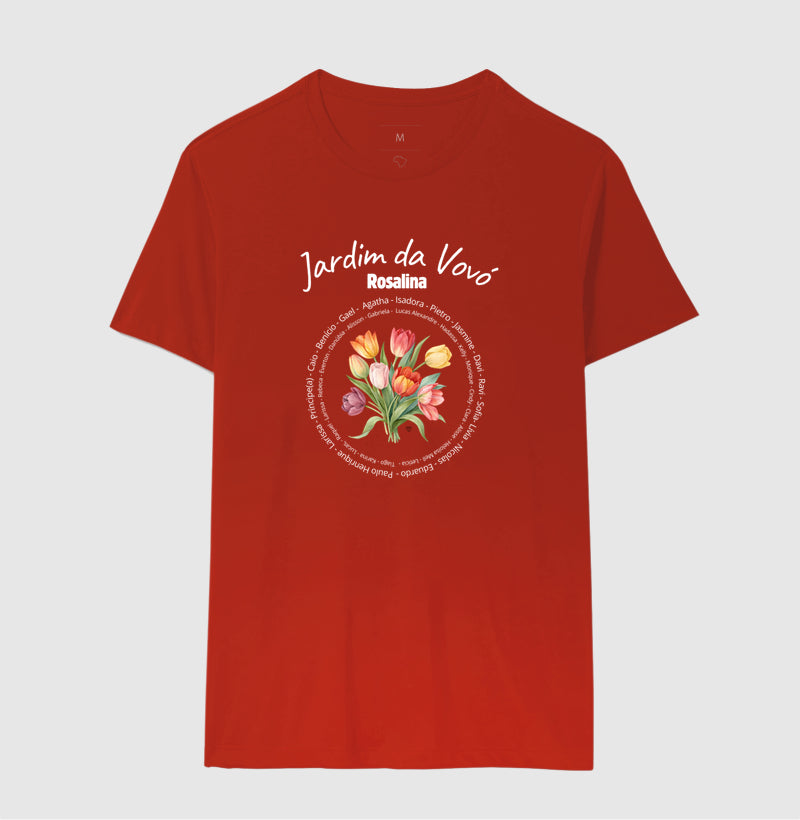 Camiseta Personalizada Jardim da Vovó, Bisavó Buquê de Flores