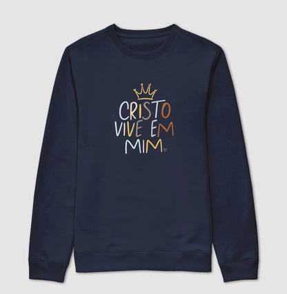 Sueter de moletom Cristo Vive em mim