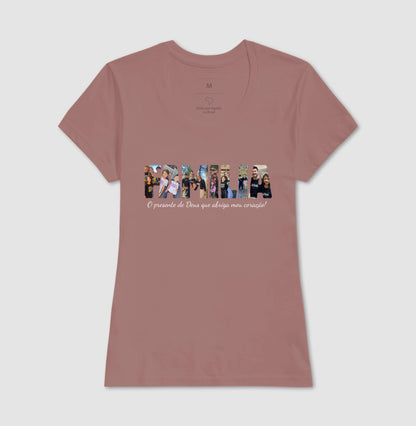 Camiseta - Família Letras com Fotos