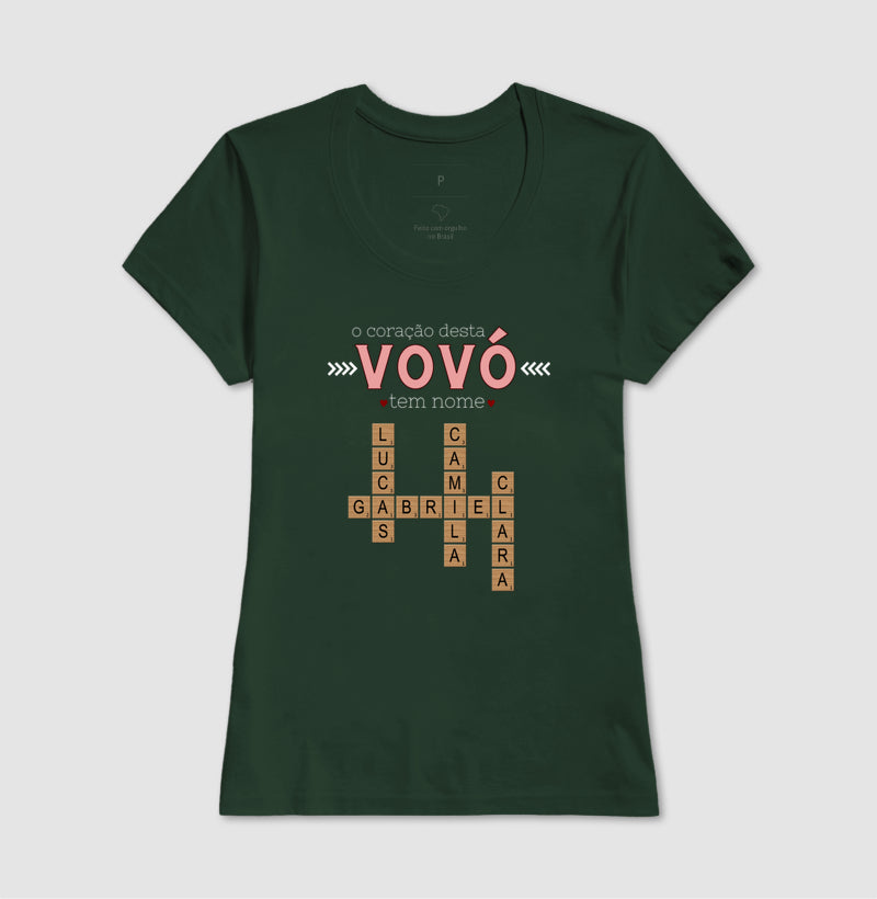 Camiseta Personalizada o coração tem nome