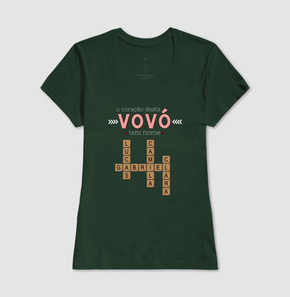 Camiseta Personalizada o coração tem nome