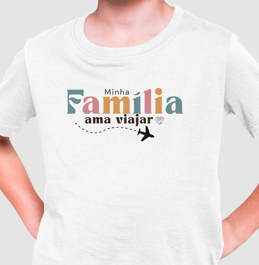 Camiseta Família Ama Viajar