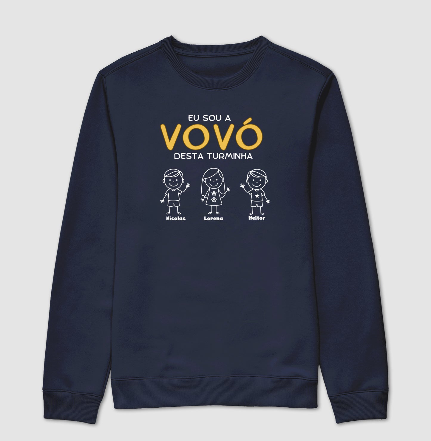 Suéter Eu sou a Vovó/Vovô desta turminha