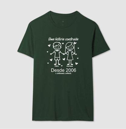 Camiseta Personalizada Casal Bonequinhos, uma história juntos