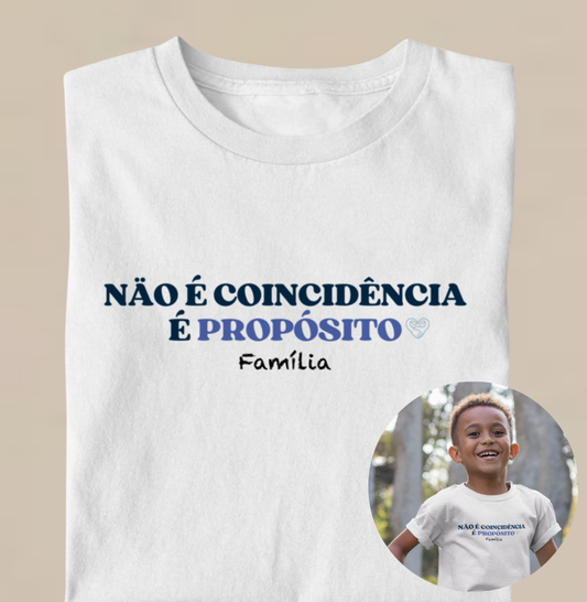 Camiseta Infantil - Não é coicidência