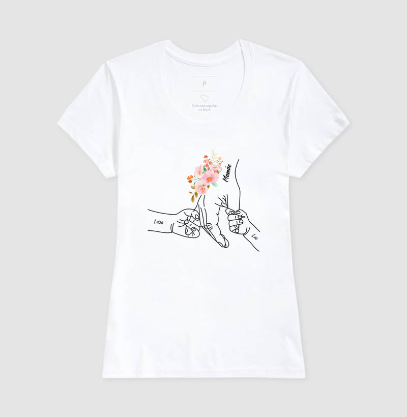 Camiseta Personalizada Mão de amor mãe