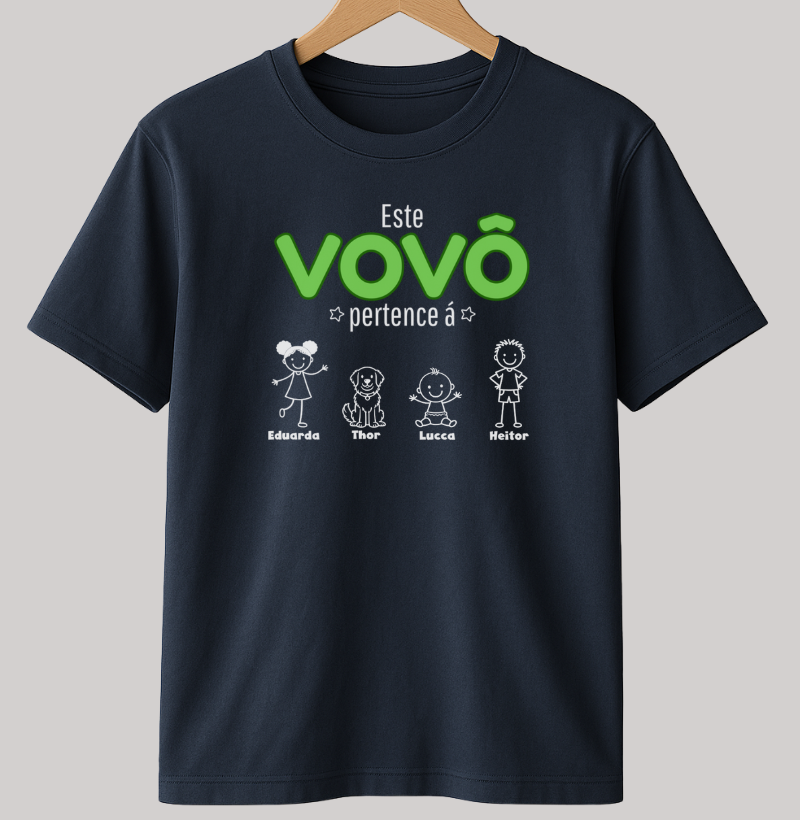Camiseta Personalizada - Vovô/Vovó  Netos e Pets