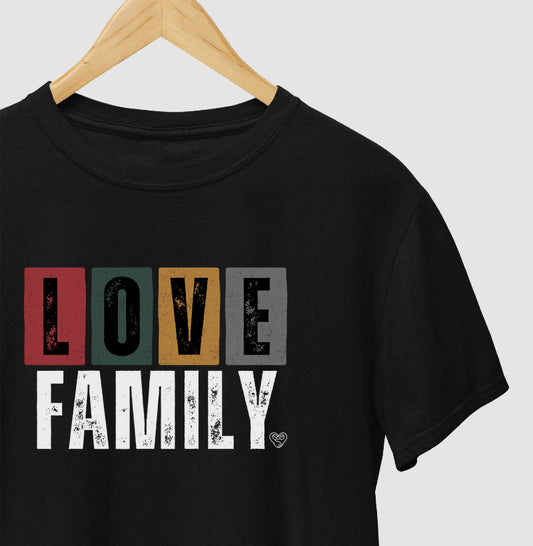Camiseta - Love Family colorida