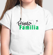 Camiseta Infantil Férias em Família