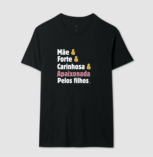 Camiseta Personalizada - Mãe apaixonada pelos filhos
