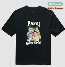 Camiseta Bootleg Personalizada Papai e Filhos (Oversized)