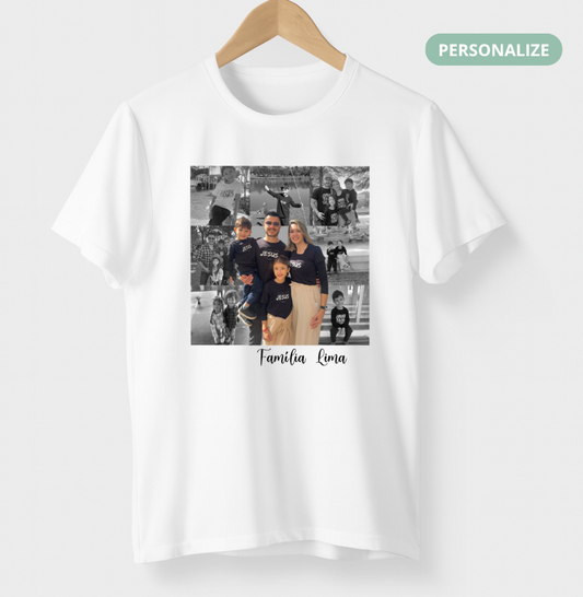 Camiseta Família - Quadrados de História