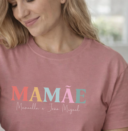 Camiseta Personalizada Mamãe Colorida