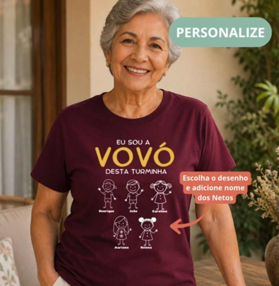 Camiseta Personalizada Eu sou Vovó/ Vovô  Desta turminha