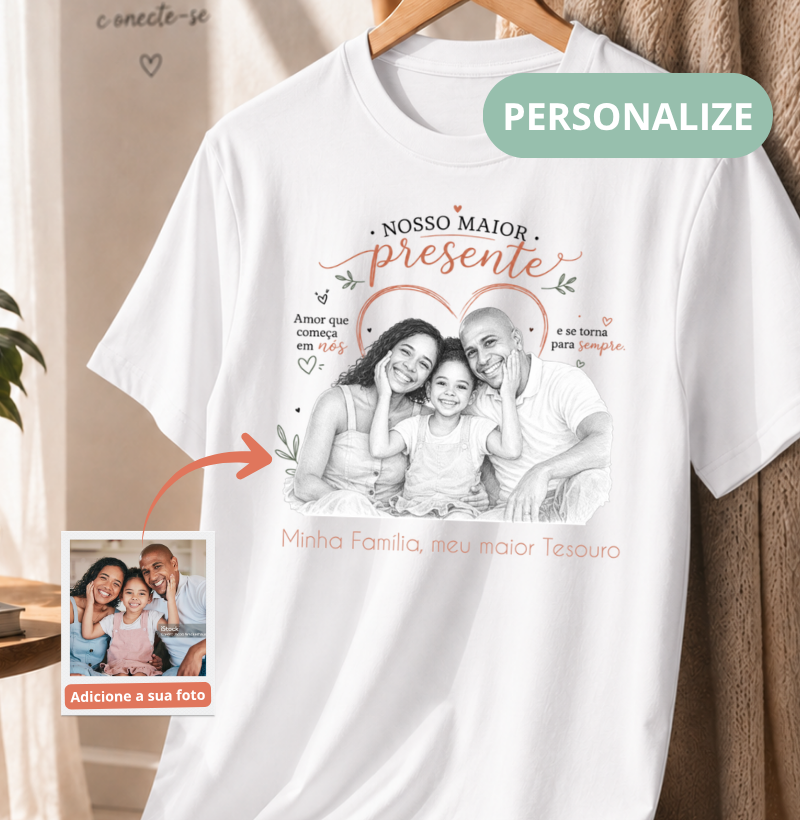 Camiseta Personagem Foto em Desenho
