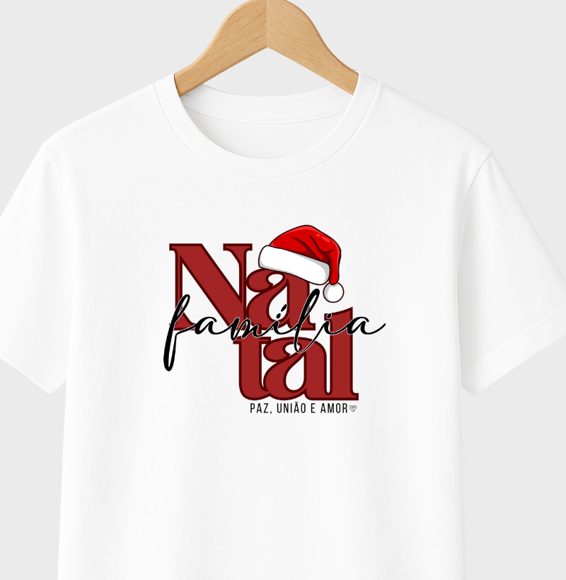 Camiseta Natal Paz, união e amor