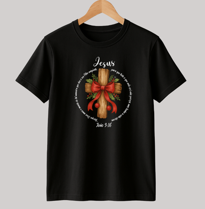 Camiseta natal Deus amou o mundo
