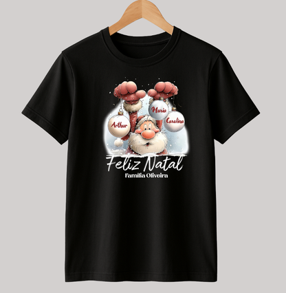 Camiseta Infantil Personalizada Natal Papai Noel