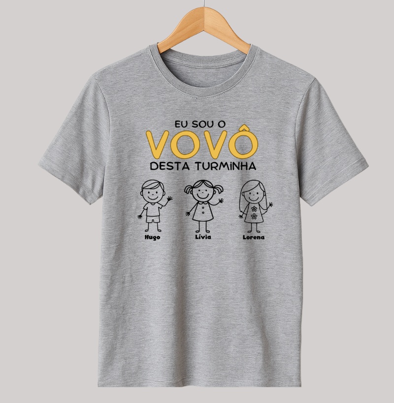Camiseta Personalizada Eu sou Vovô desta turminha