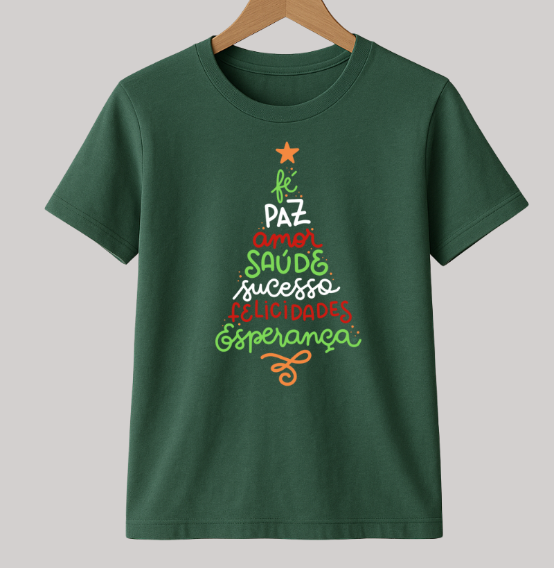 Camiseta Natal Árvore da positividade