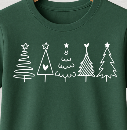 Camiseta Árvores de Natal