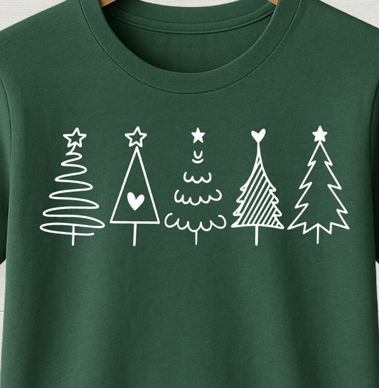 Camiseta Árvores de Natal