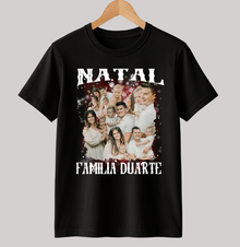 Camiseta Bootleg Infantil Personalizada Nossa Família Natal