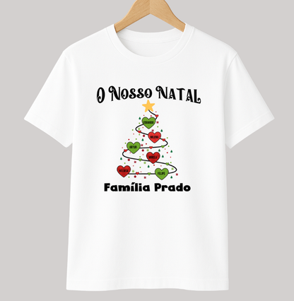 Camiseta Personalizada Árvore de natal com nomes