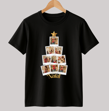 Camiseta Personalizada Árvore de Natal com Fotos