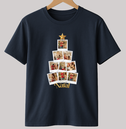 Camiseta Personalizada Árvore de Natal com Fotos