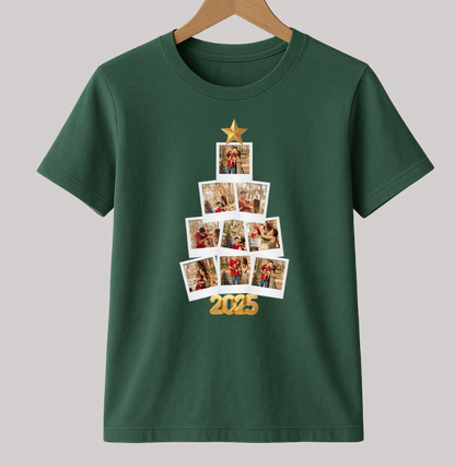Camiseta Personalizada Árvore de Natal com Fotos