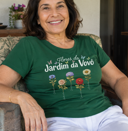 Camiseta Personalizada Flores do Jardim da Vovó