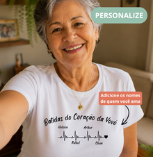 Camiseta Personalizada - Batidas do Coração da Vovó
