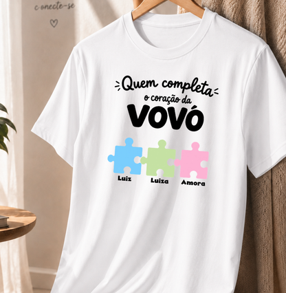 Camiseta Personalizada -Completam meu coração