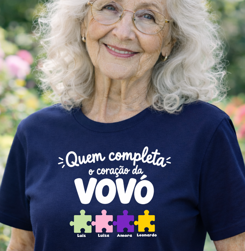 Camiseta Personalizada -Completam meu coração