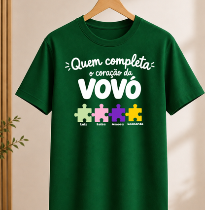 Camiseta Personalizada -Completam meu coração