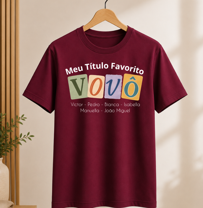 Camiseta Personalizada meu título favorito Vovô