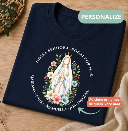 Camiseta Personalizada Nossa Senhora Rogai por nós