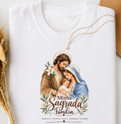 Camiseta Personalizada Minha Sagrada Família