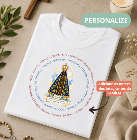Camiseta Personalizada aos pés de Nossa Senhora