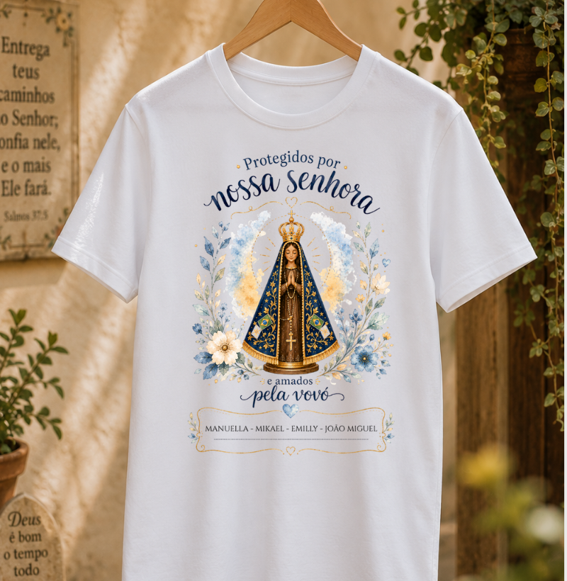 Camiseta Personalizada Protegidos por Nossa Senhora