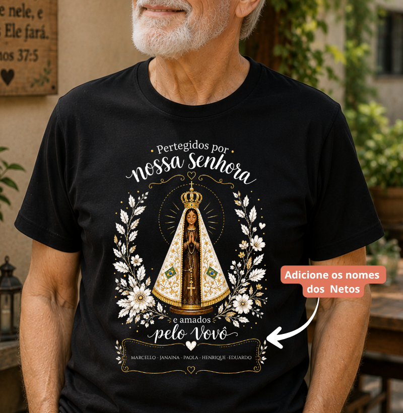 Camiseta Personalizada Nossa Senhora Protege