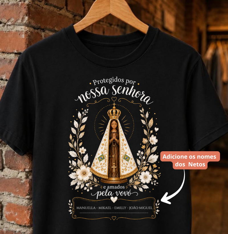 Camiseta Personalizada Nossa Senhora Protege
