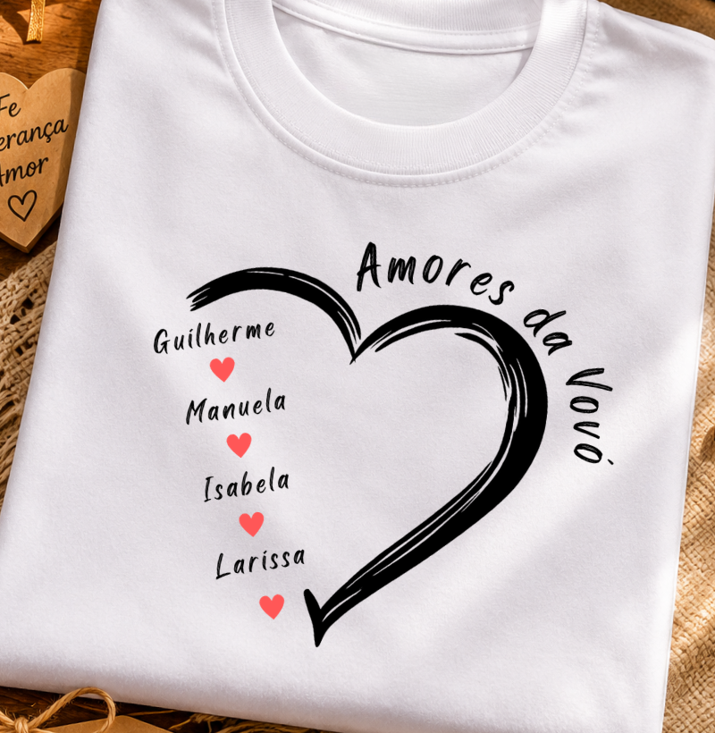 Camiseta Personalizada Amores da Vovó