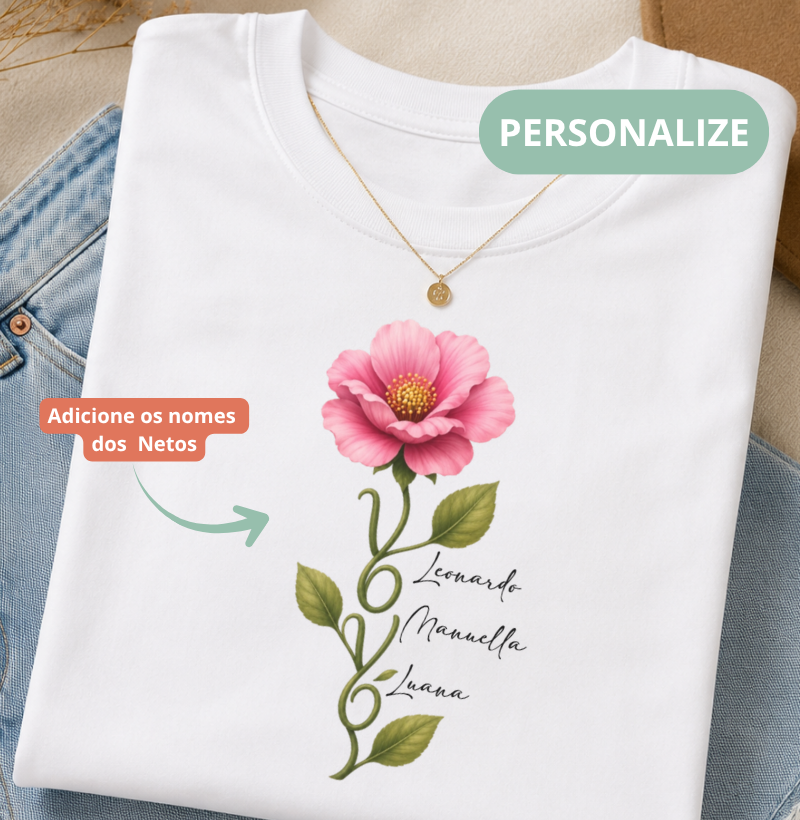 Camiseta Personalizada Flor de amor