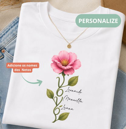 Camiseta Personalizada Flor de amor