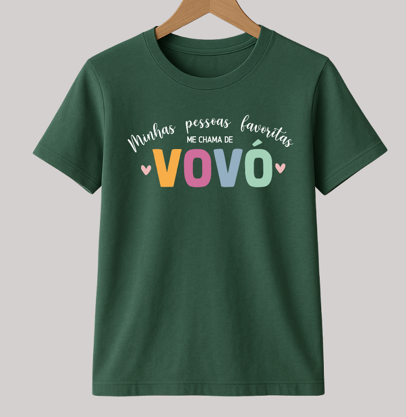 Camiseta minhas pessoas favoritas me chamam de vovó