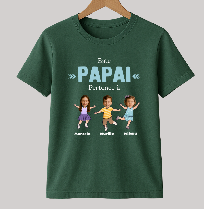 Camiseta Personalizada Pai incrível pertence à